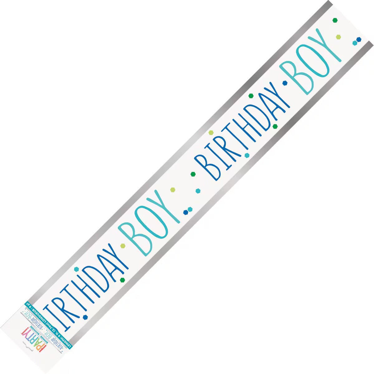 BIRTHDAY BOY FOIL BANNER 9FT image 0