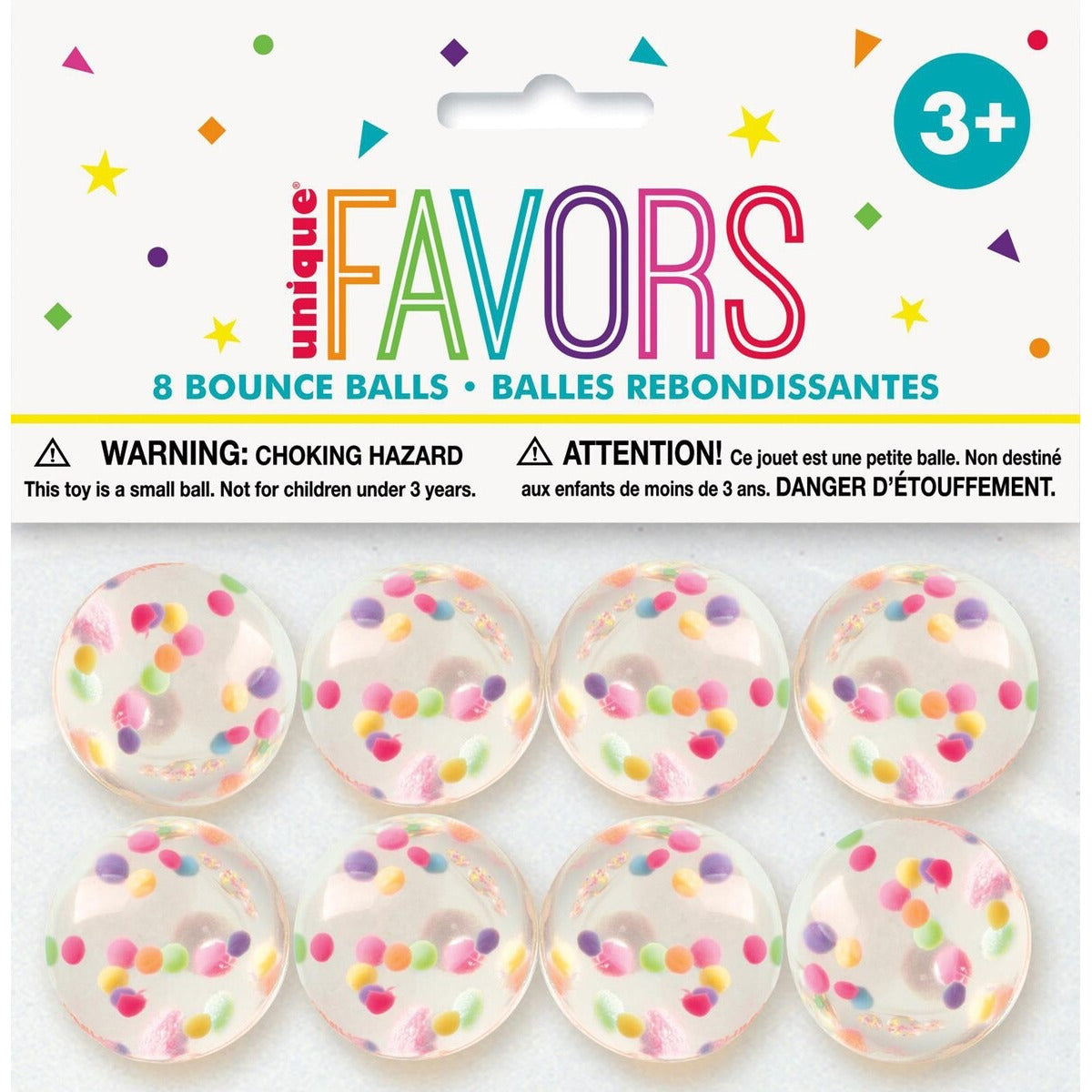 8 BOUNCE BALLS-32.5mm CONFETTI image 0