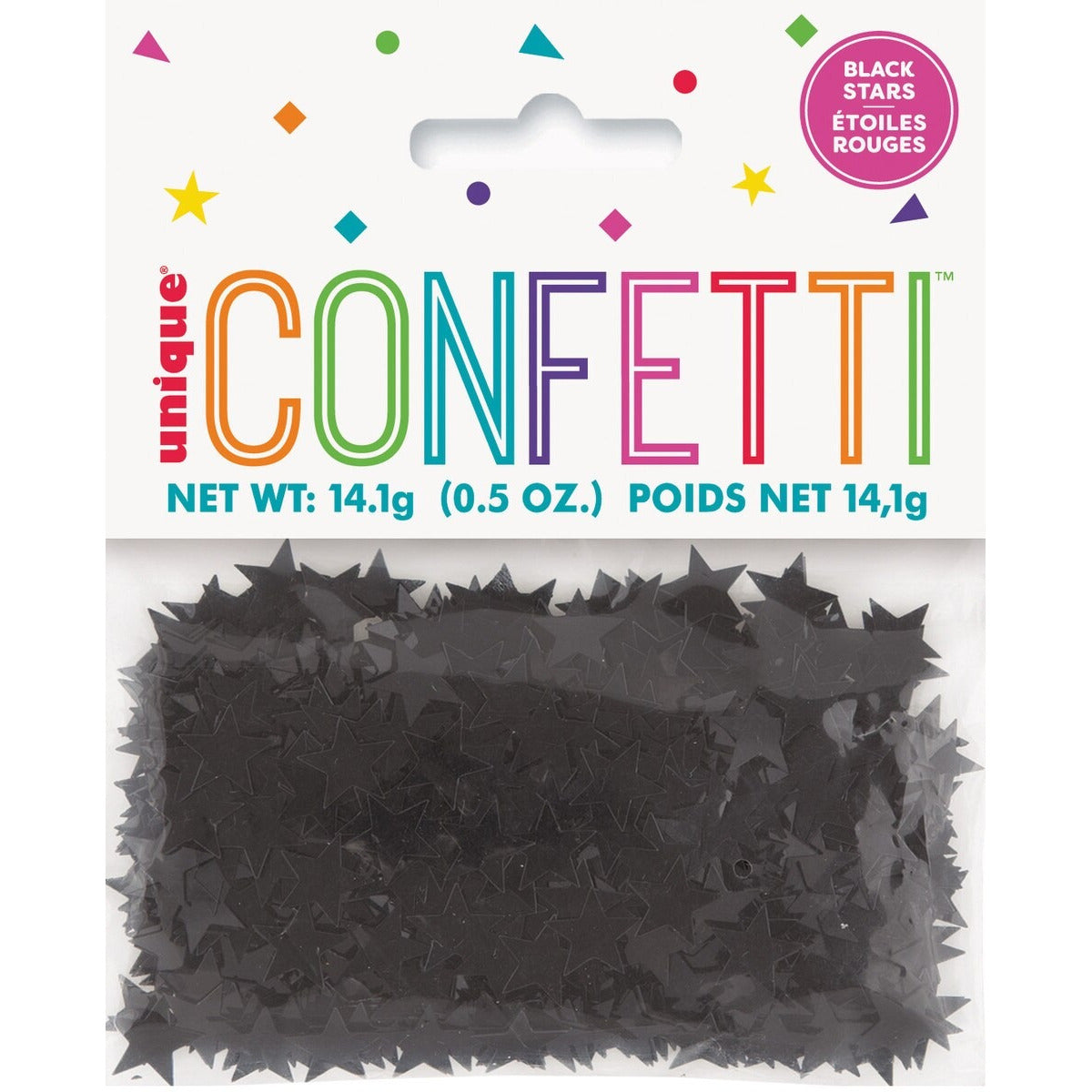 BLACK STARS CONFETTI .5oz image 0