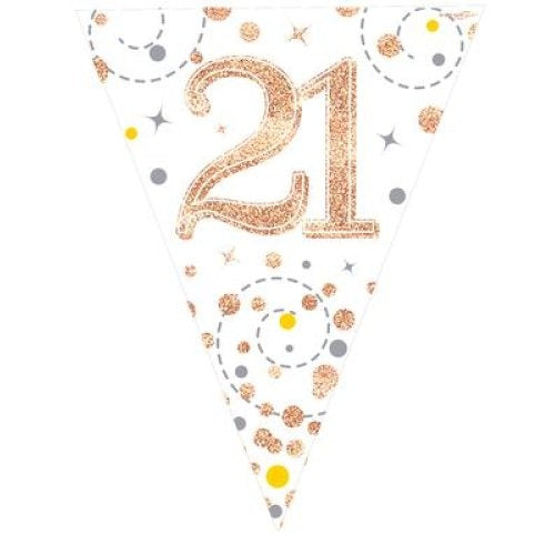 Sparkling Fizz Rose Gold Bunting 3.9m #21 image 0