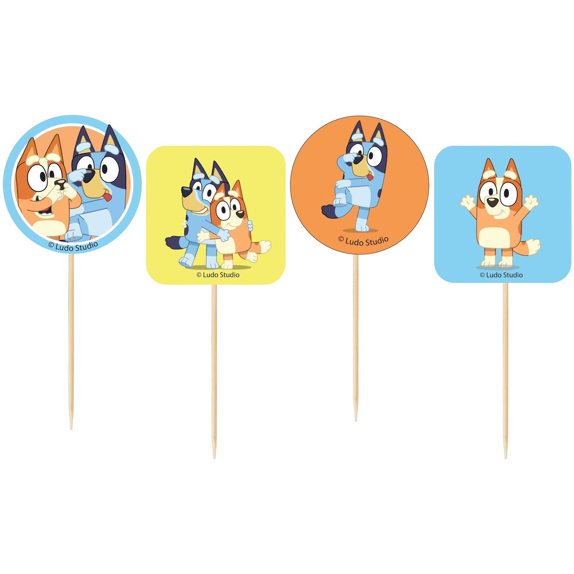 24 Bluey Cupcake Picks image 0