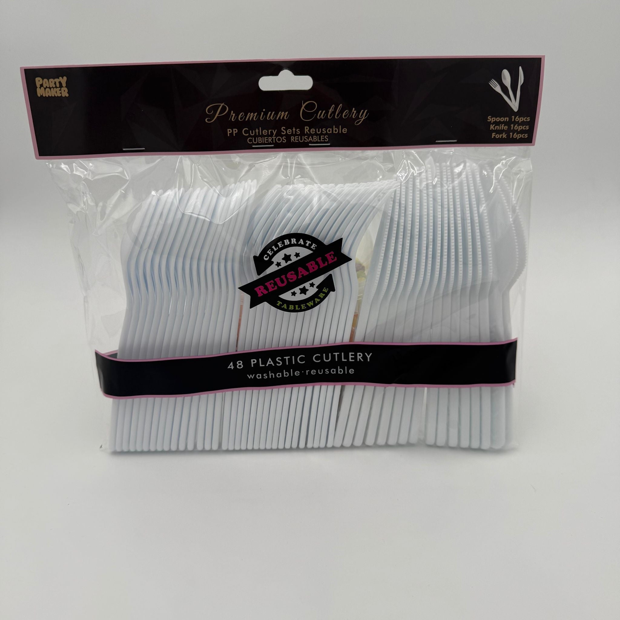 Reusable Plastic Cutlery Set - 48 Pk image 0