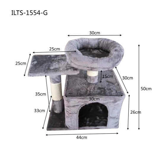 Purrfect Cat Pole Multi Level 43*33*50cm Grey image 0