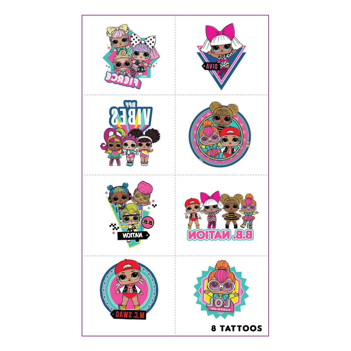 8 LOL Surprise Tattoo Favours