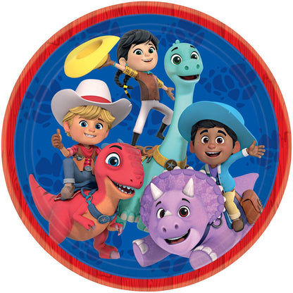8 Dino Ranch 9in/23cm Paper Plates