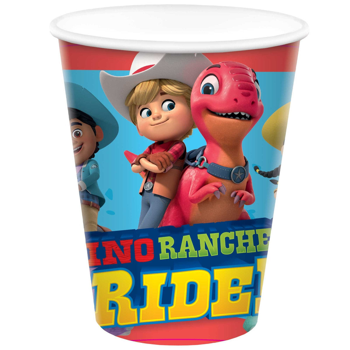 8 Dino Ranch 90z/266ml Paper Cups