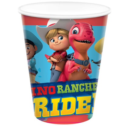 8 Dino Ranch 90z/266ml Paper Cups
