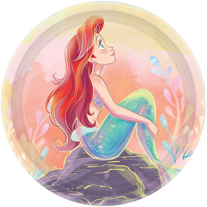 8 The Little Mermaid 7in/18cm Paper Plates