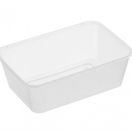 50pk 750ml Rectangular Plastic Container image 0