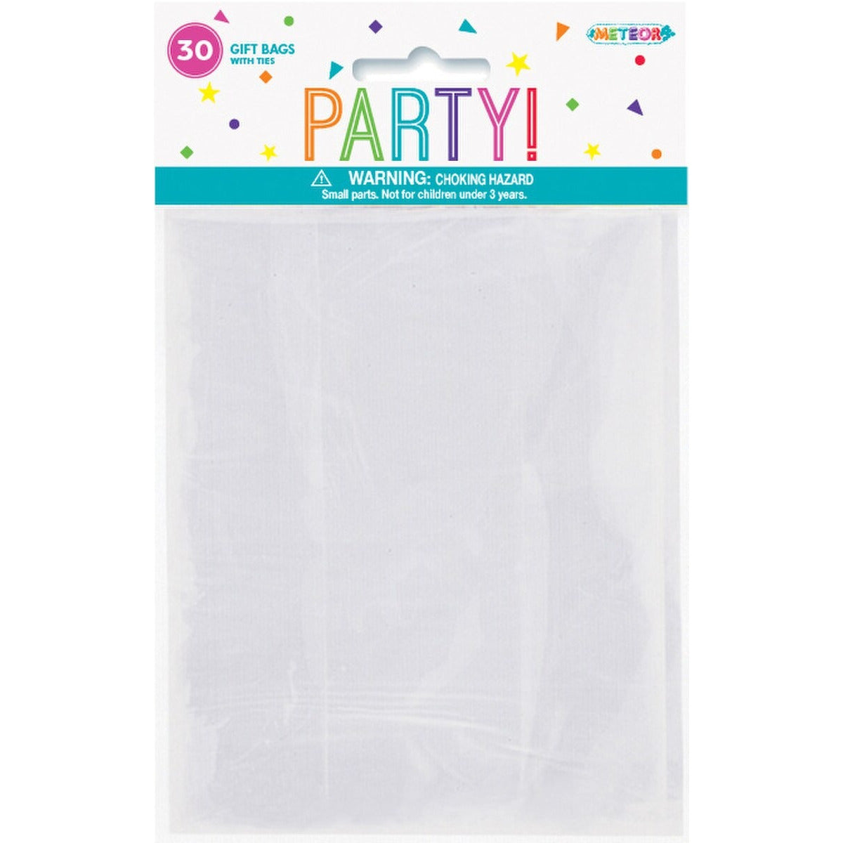30 SMALL CELLO BAGS & TIES - CLEAR image 0