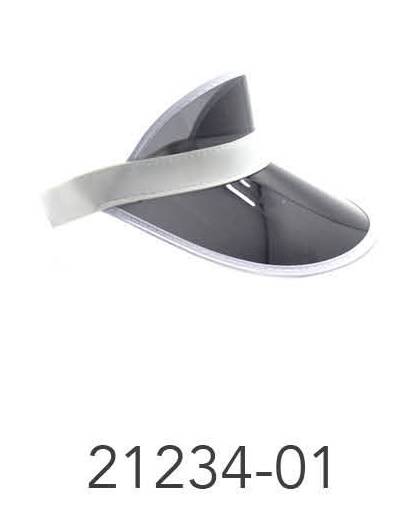 Perspex Visor White Rim - Black image 0