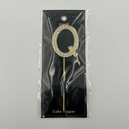 Gold Letter Cake Topper - Q image 0