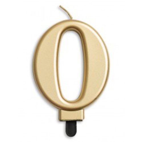 CANDLE NUMERAL JUMBO GOLD #0 image 0