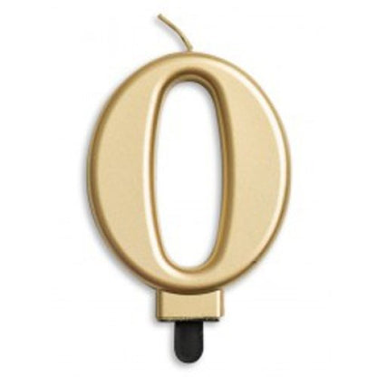 CANDLE NUMERAL JUMBO GOLD #0 image 0