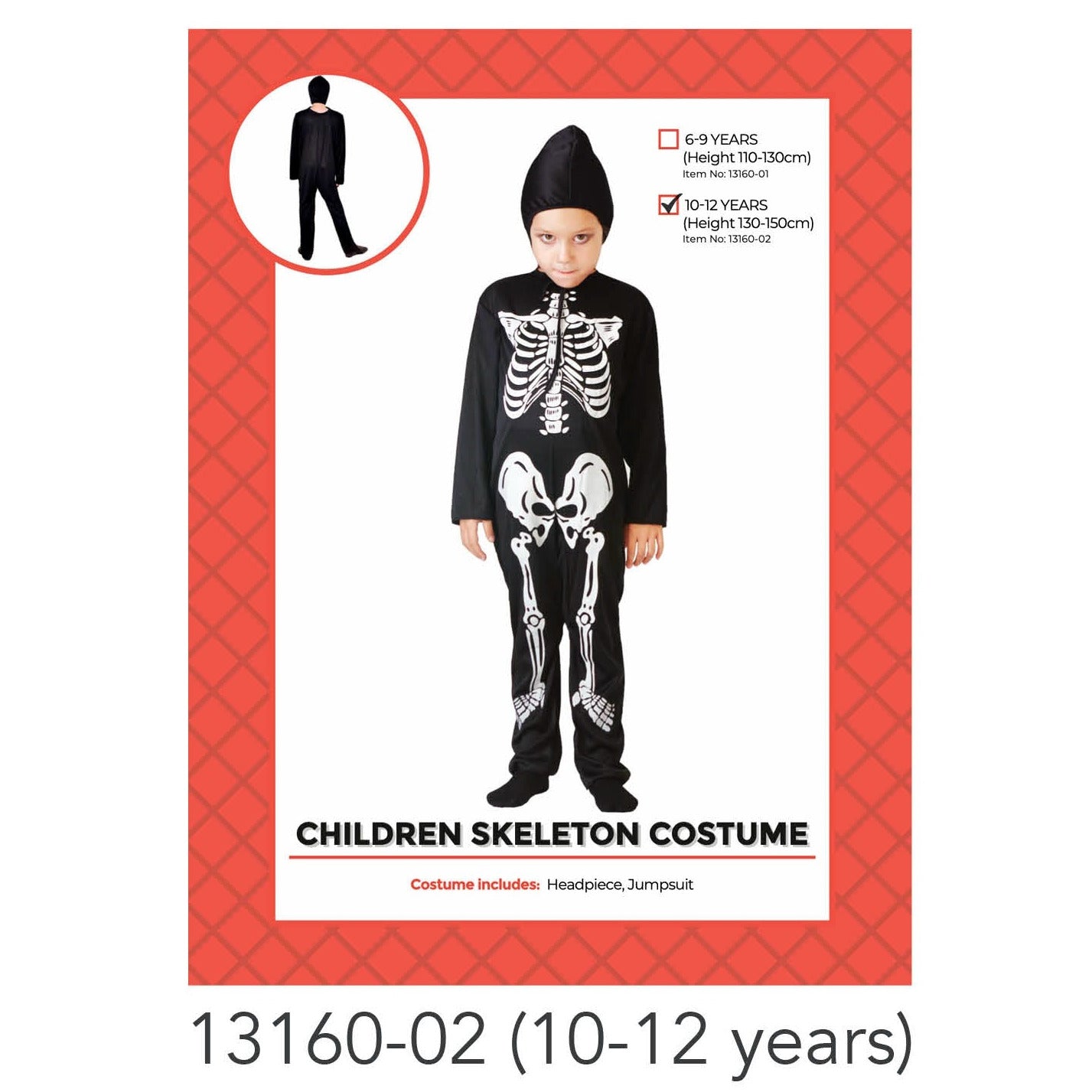 Children Skeleton Costume 10-12 image 0
