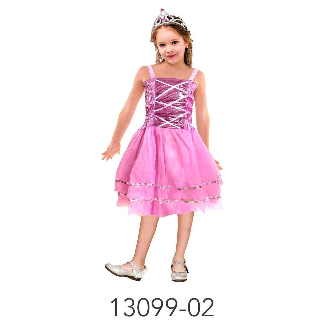 Children Metallic Princess Dress (Light Pink) image 0