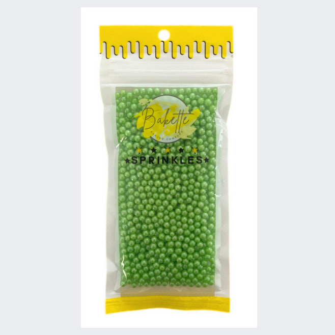 Pearly Green Sugar Pearls image 0