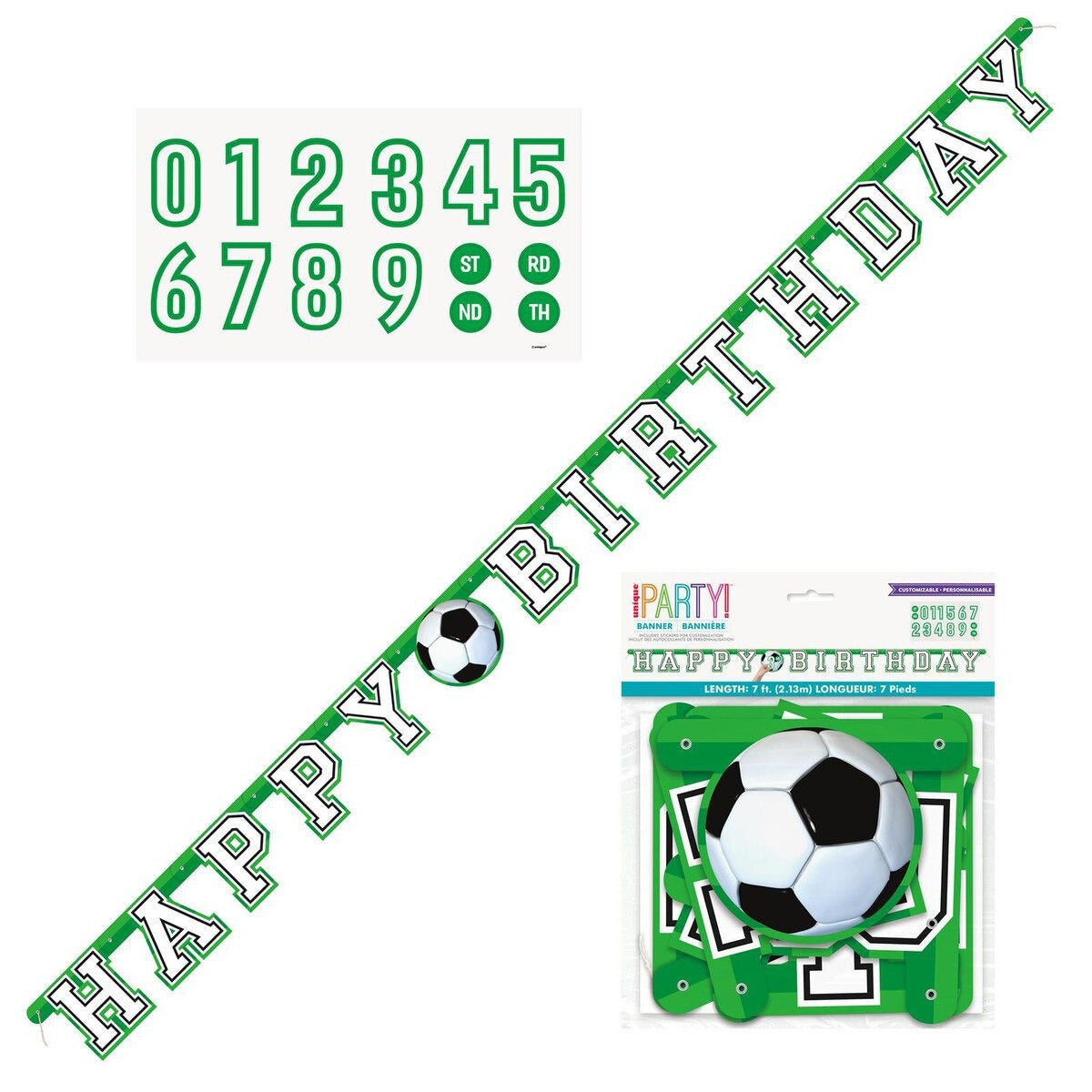 3D SOCCER JOINTED BANNER 7ft image 0