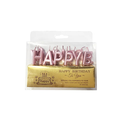 Happy Birthday Candle - Rose Gold image 0