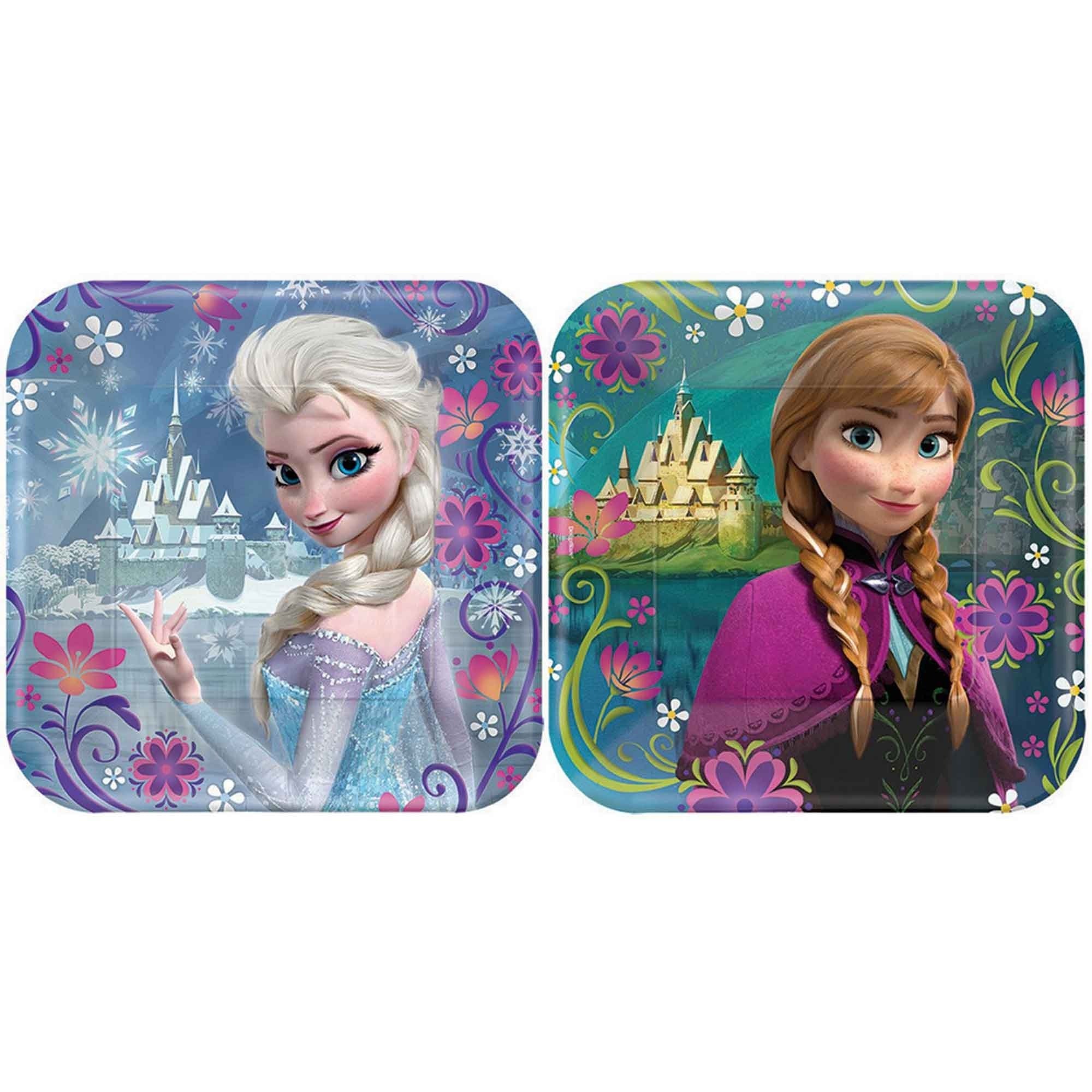 8 Frozen 7in/17cm Square Plates image 0