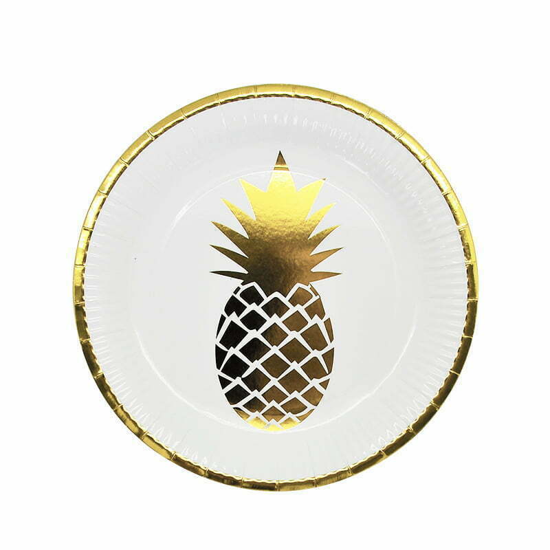 Pineapple Paper Plates 9" - 8pk image 0