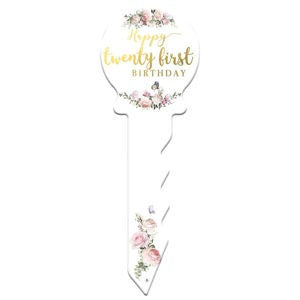 21 BIRTHDAY KEY PRETTY FLORAL image 0
