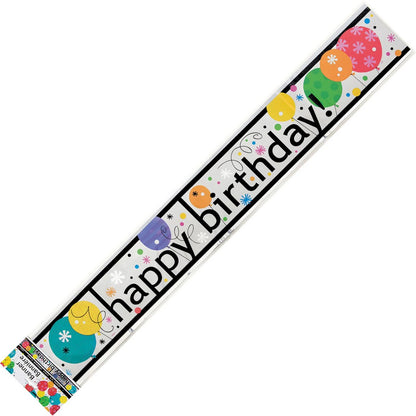 BREEZY BIRTHDAY FOIL BANNER 12ft image 0
