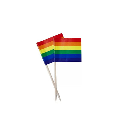 Rainbow Flag Picks 50Pk