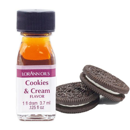 LorAnn Oils Cookies & Cream Super Strength Flavour 1 Dram 3.7ml - GST FREE image 0