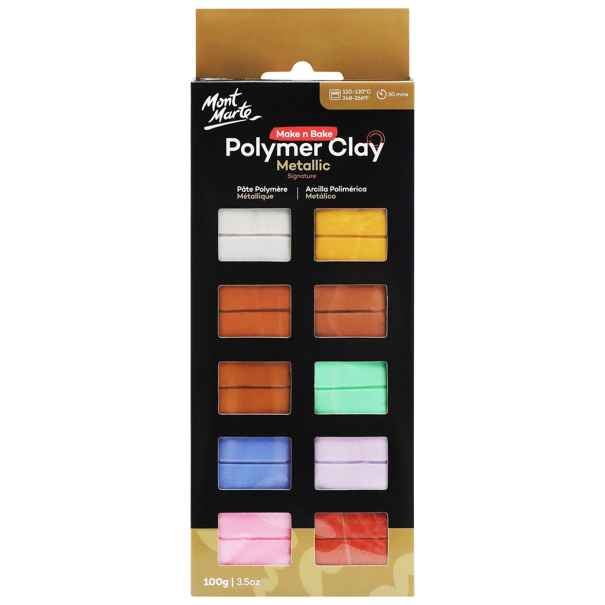 Make n Bake Polymer Clay Metallic 10pc Set 100g image 0