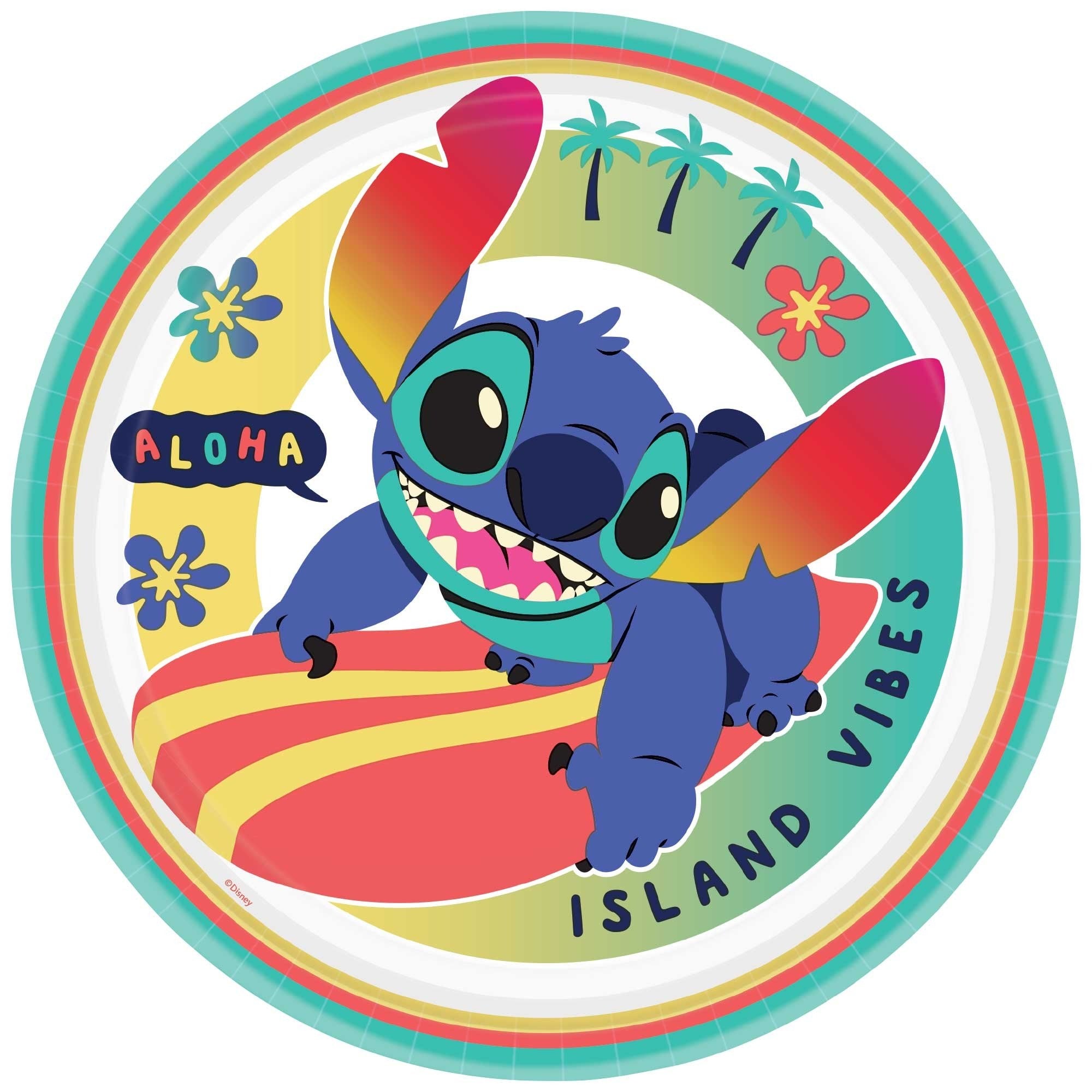 8 Lilo & Stitch 9in/23cm Paper Plates image 0