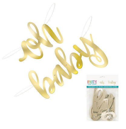 OH BABY FOIL SCRIPT BANNER - 2.8ft image 0