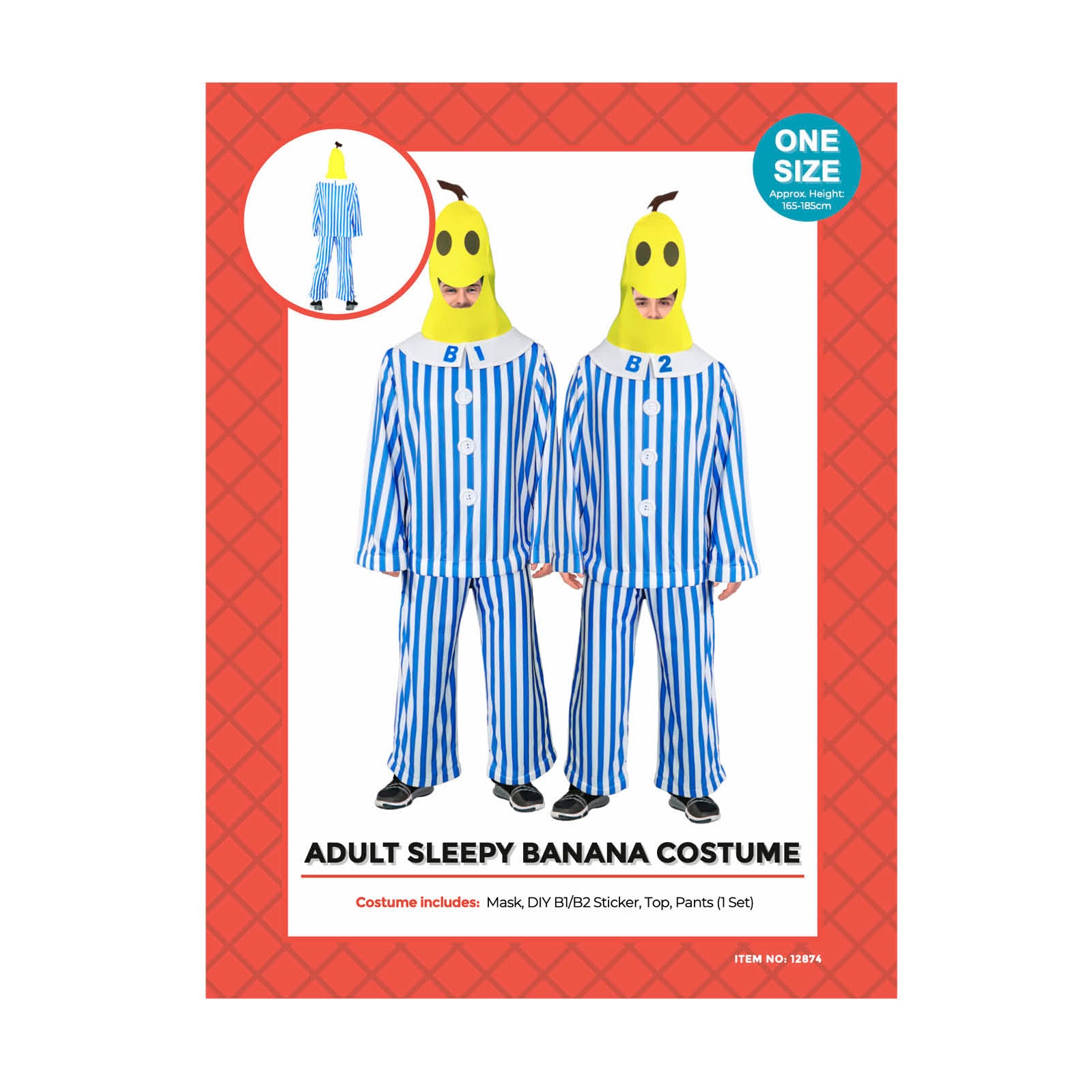 Adult Pyjama Banana Costume image 0
