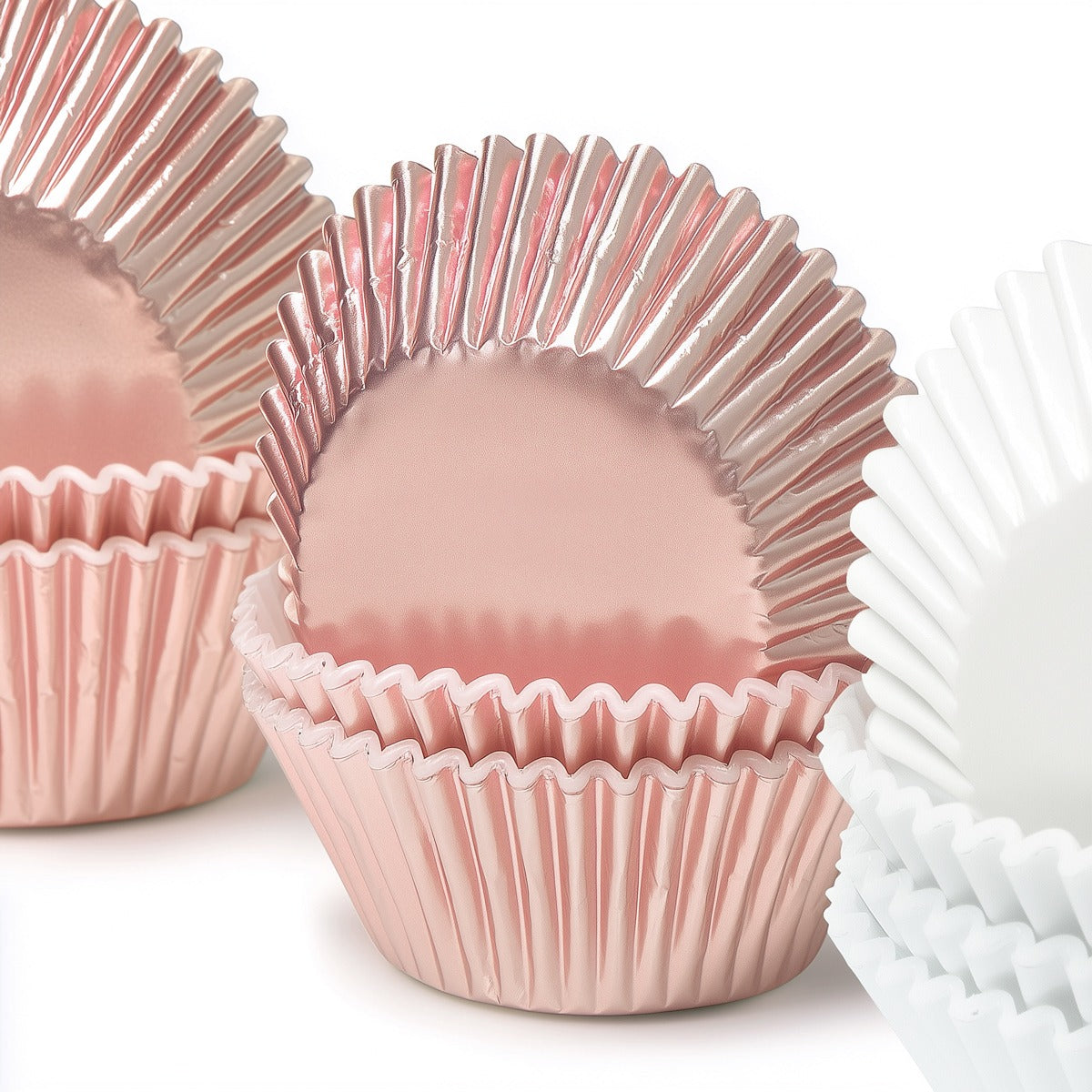 Standard PASTEL PINK Foil Baking Cups (50 pack) - 50mm Base image 0