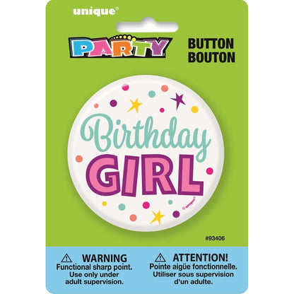Birthday Girl Button Badge 7.5cm