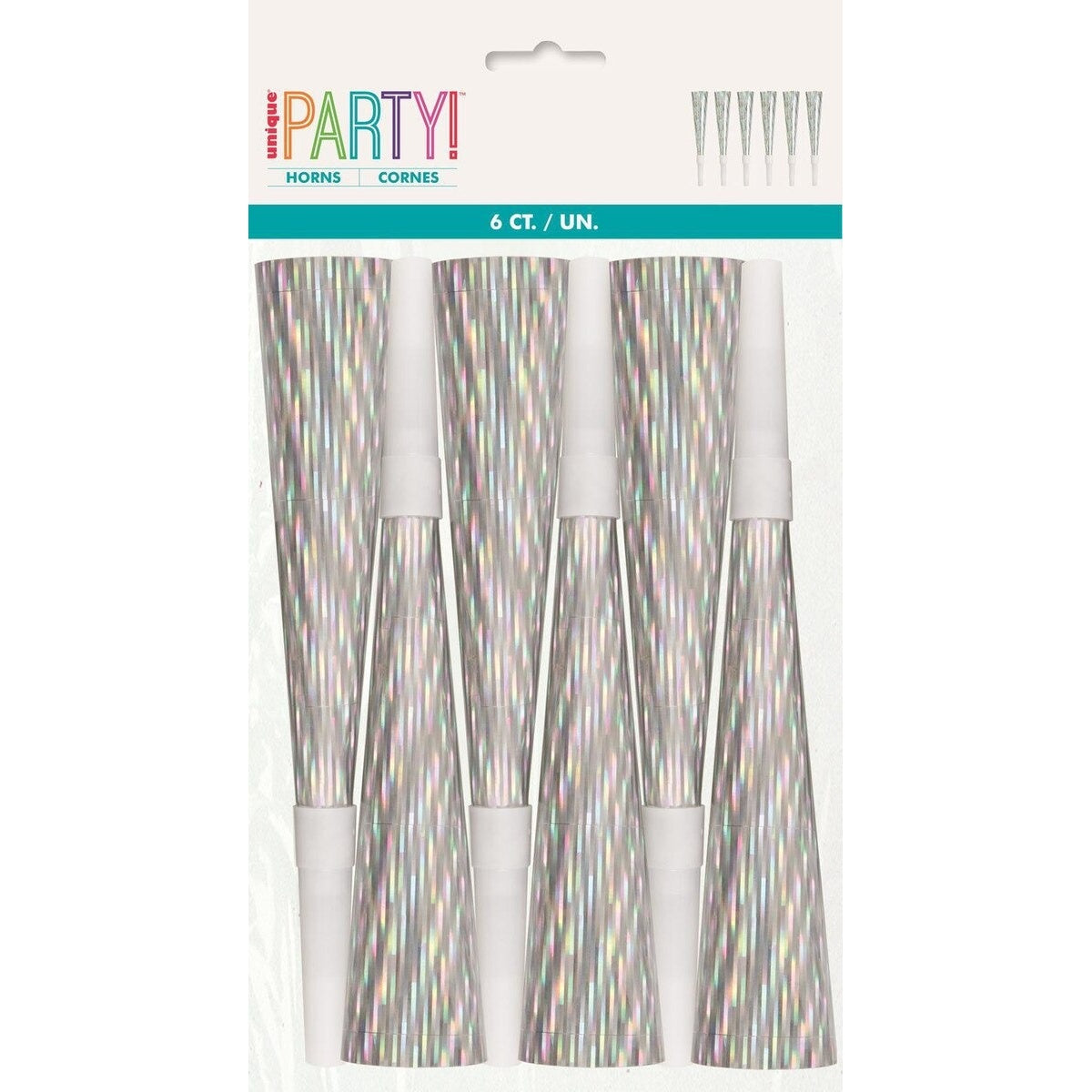Prismatic Foil Horns 6pk