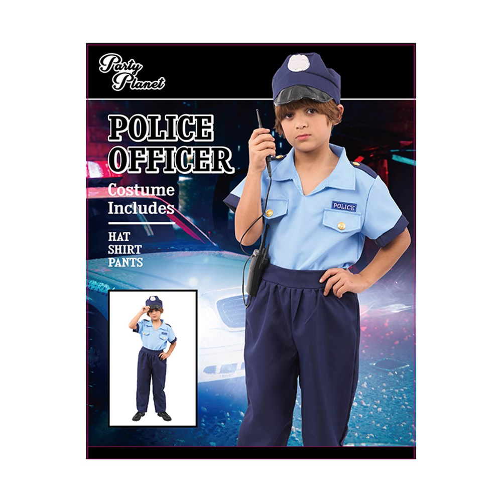 Boys Policeman Costume Large (H: 128cm W: 56cm) image 0
