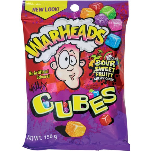Warheads Sour Chew Cubes 150g