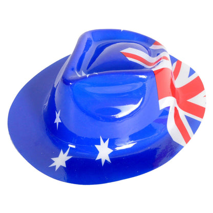 Australian Flag Plastic Trilby Hat image 0