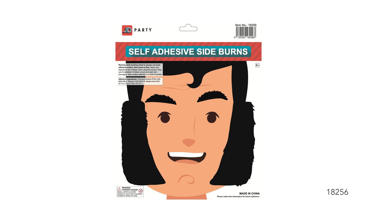 Side Burns Self-Adhesive Style Moustache image 0