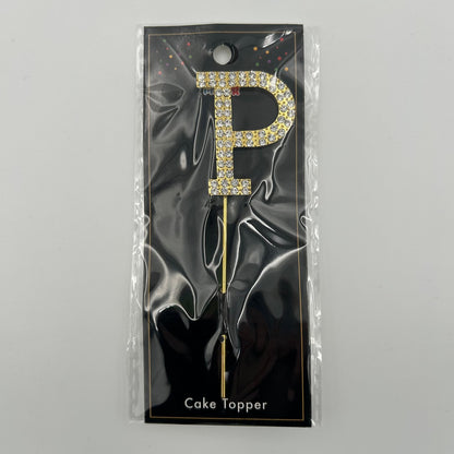Gold Letter Cake Topper - P image 0