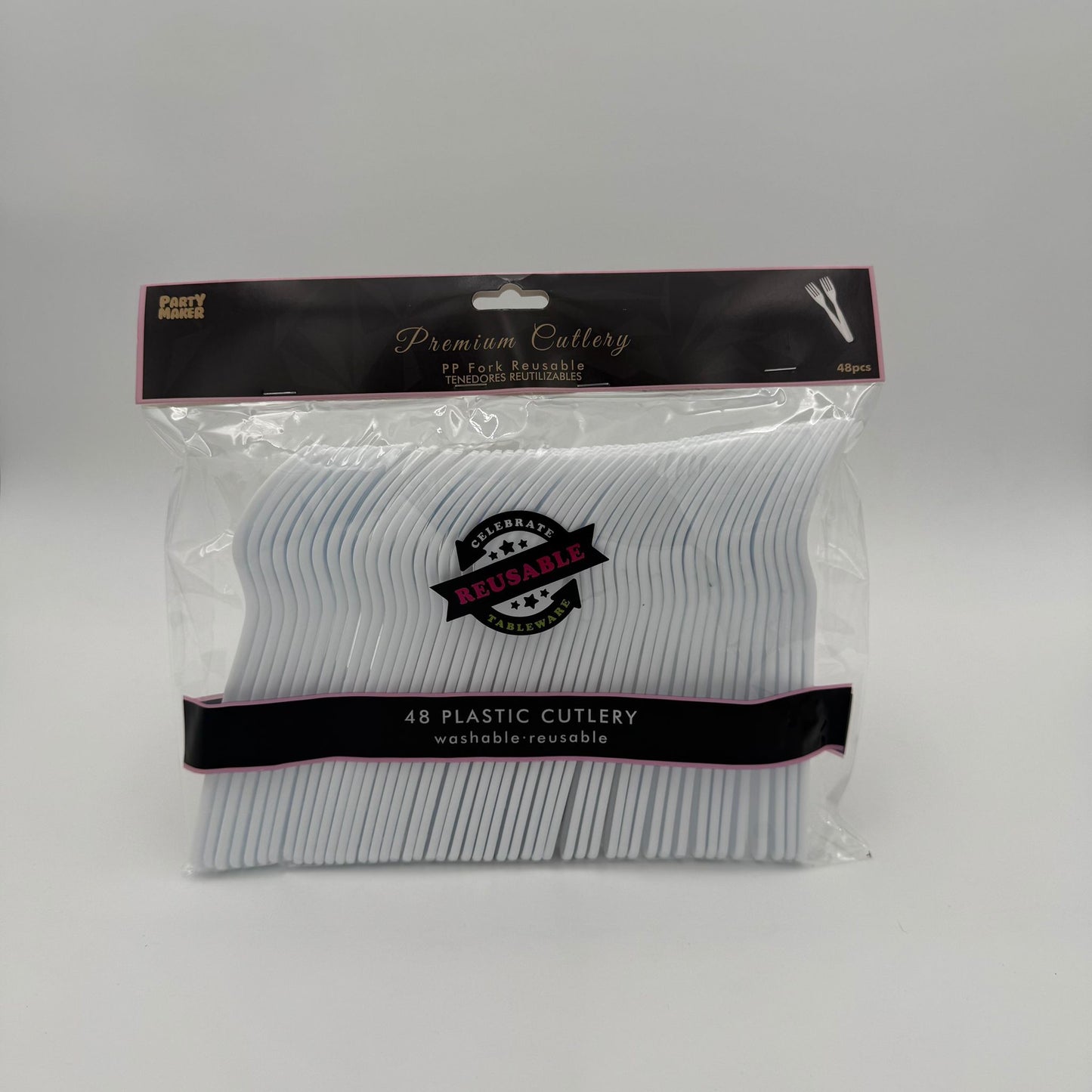 Reusable Plastic Forks - 48 Pk image 0