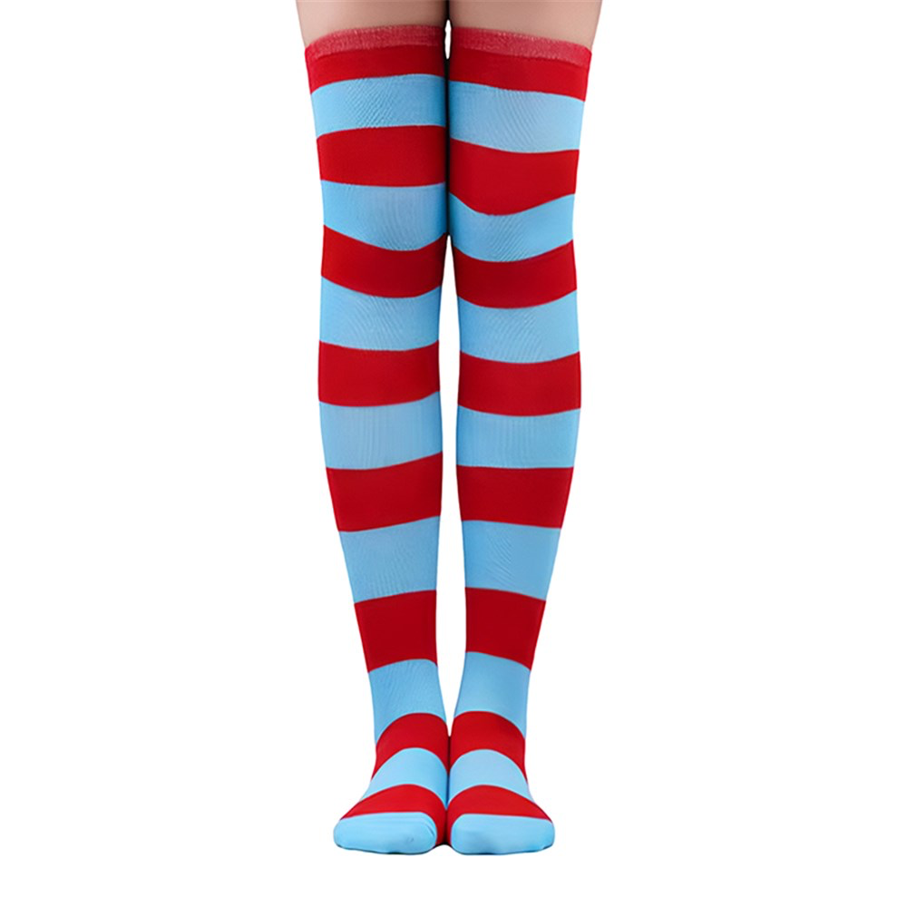 Girls Thing 1 &amp; 2 Striped Stockings image 0