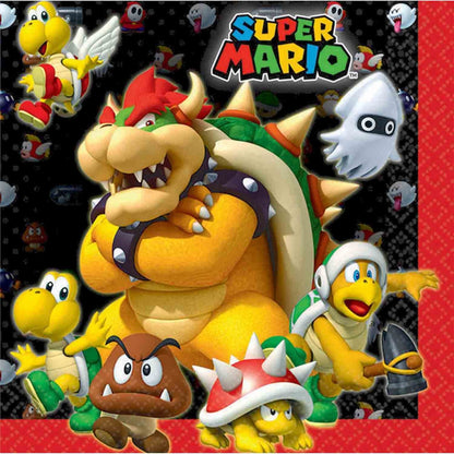 16 Super Mario Bros Lunch Napkins image 0