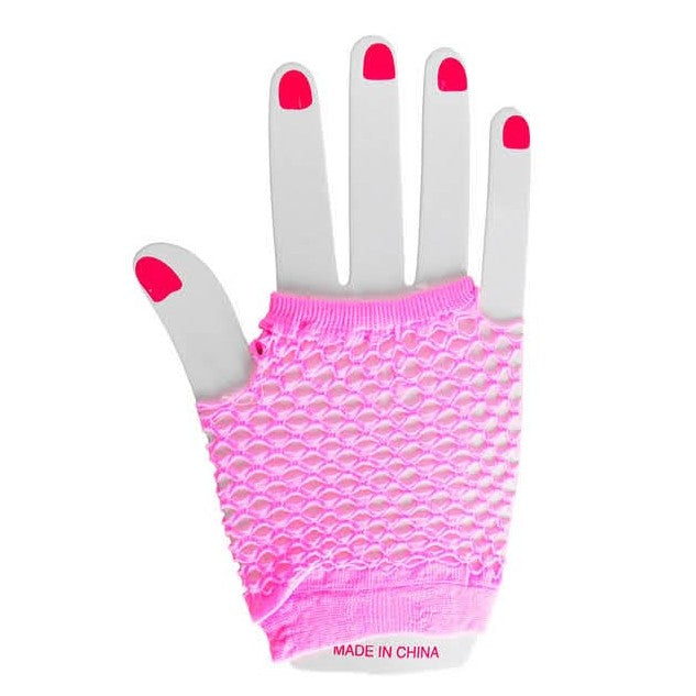 Fishnet Glove (Short) (Pink) image 0