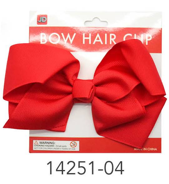 Bow Hair Clip (Red) image 0