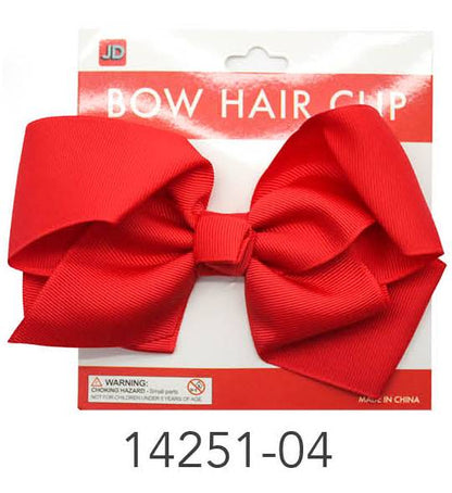 Bow Hair Clip (Red) image 0