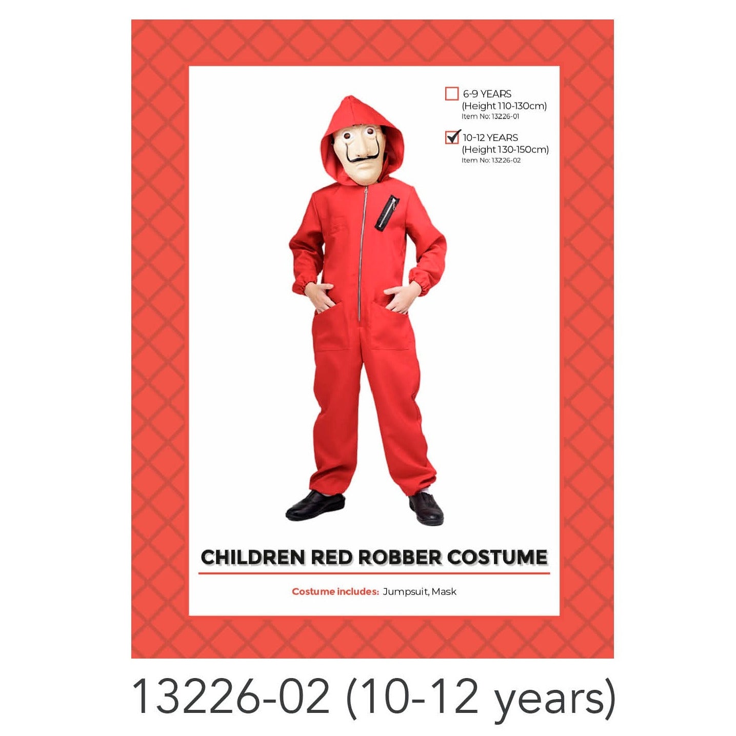 Children Red Robber Costume 10-12 years image 0