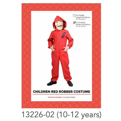 Children Red Robber Costume 10-12 years image 0