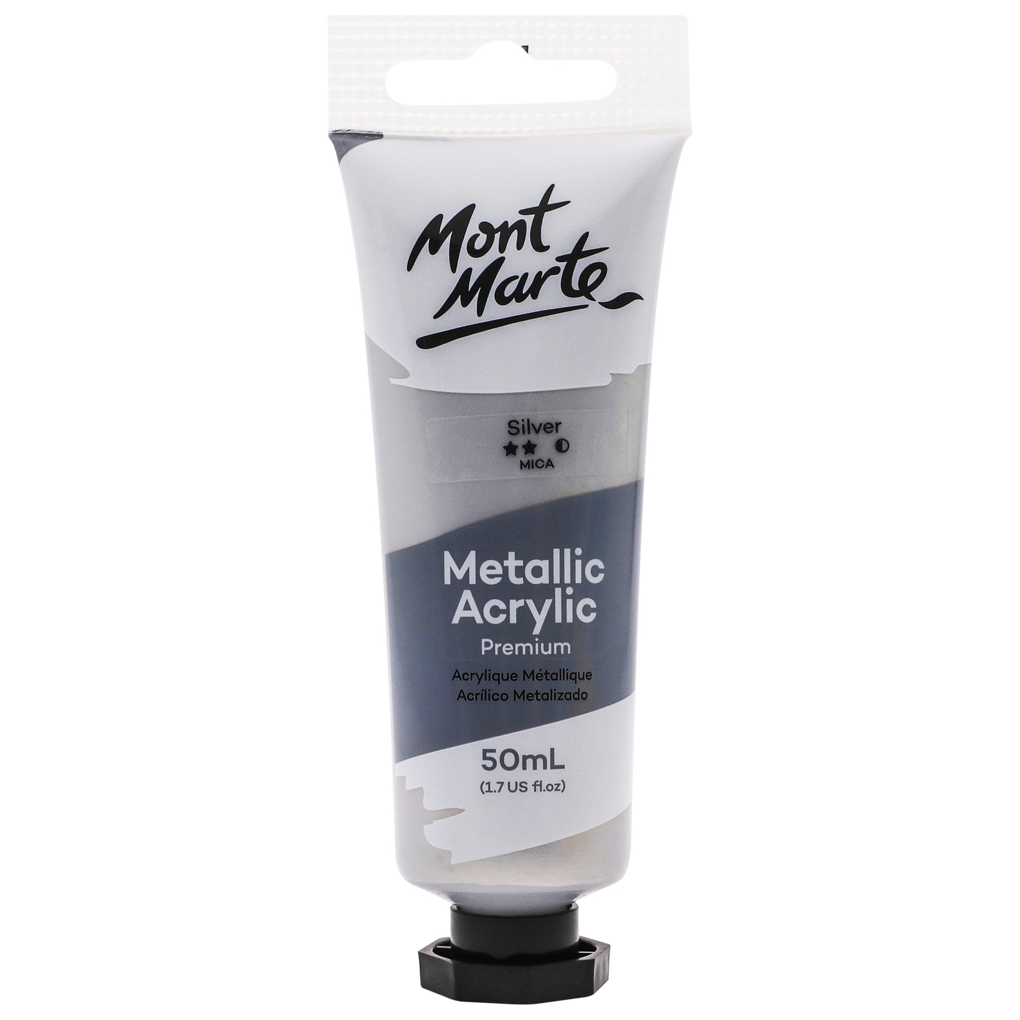 Metallic Acrylic Paint 50ml - Silver image 0